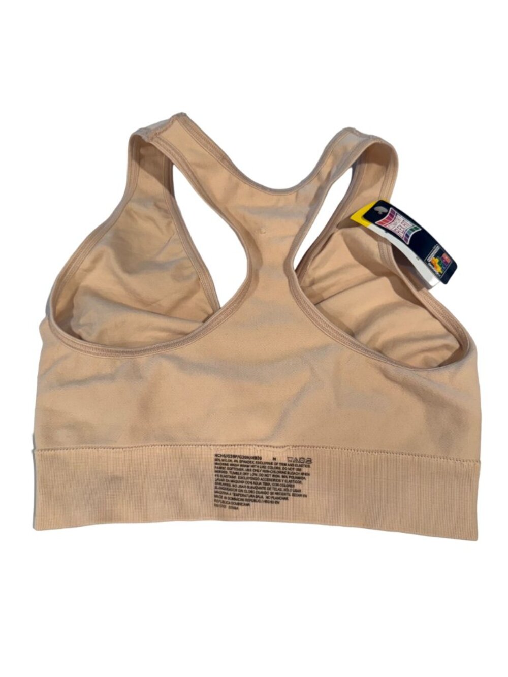 Fruit Of The Loom Comfort Flex Fit Wireless Sports Bra M DHHB39 Soft Taupe NWT - Picture 9 of 9